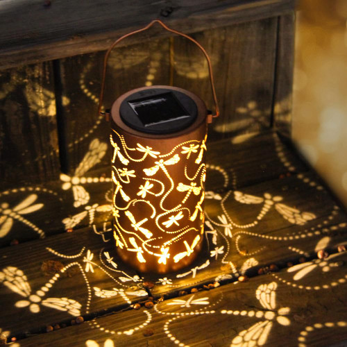Seapisode Dragonfly Solar Lanterns, Outdoor Hanging Lantern Lights, Waterproof LED Decorative Lanterns for Patio, Yard, Pathway, Landscape, Garden Decor