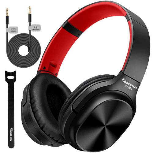 Hayner-Seek Studio Headphones with Microphone Over Ear Stereo Monitoring Closed Headphones for PC, Phone, Chatting, Music, DJ, Podcast (Classical Black-Red) Hayner-Seek Studio Headphones with Microphone Over Ear Stereo Monitoring Closed Headphones for PC, Phone, Chatting, Music, DJ, Podcast (Classical Black-Red)