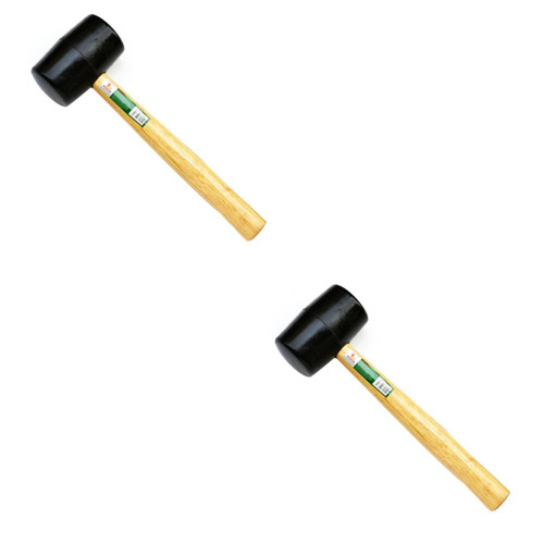 OSALADI 2pcs Wooden Mallet Mallets Laminate Flooring Installation Kit Rubber Hammer Camping Hammer Metal Edging for Landscaping Double Headed Hammer Wooden Handle Tent Bamboo