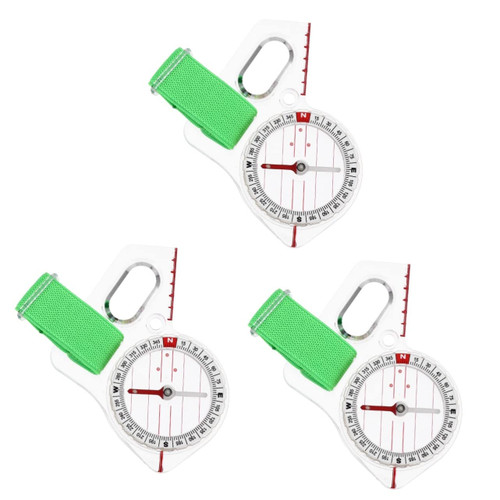 Operitacx 3 Pcs Teaching Compass Outdoor Compass Advanced Scout Compass Hiking Compass Navigation Compass Hiking Survival Compass Portable Navigation Compass Compasses Map Child Acrylic