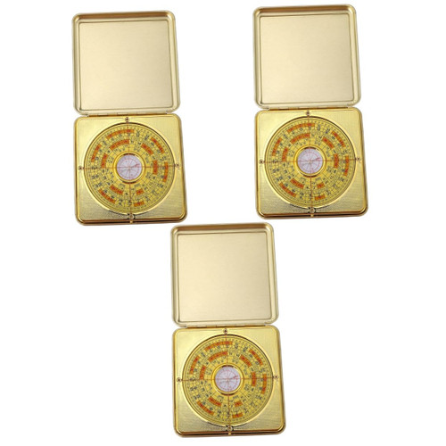 iplusmile 3 Pcs Precision Compass Bagua Compass Feng Shui Bagua Mirror Compass Hiking Survival Hiking Gear Climbing Compass Pocket Tool Waterproof Luo Pan Alloy Antique Travel Vintage