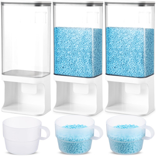 Layhit 3 Packs Scent Booster Beads Dispenser Laundry Detergent Dispenser Wall Mounted Scent Booster Beads Container for Laundry Beads Detergent Powder (50.7 Oz)