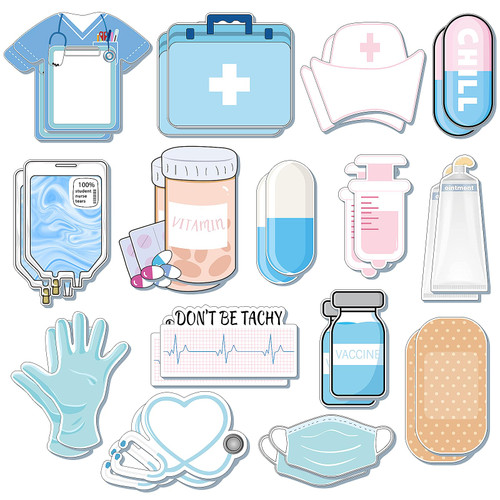 30 PCS Funny Nurse Sticky Notes Mini Nursing Sticky It Notes Cute Nurse Note Pads Nurse Gifts Nurse Stationary Sticky Notes Booklet Self Stick Note Pads for Hospital School Nurse Supplies