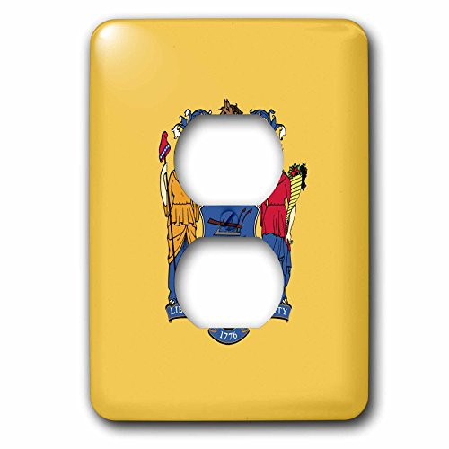 3dRose lsp_57032_6 State Flag of New Jersey (PD-US) 2 plug Outlet Cover 3dRose lsp_57032_6 State Flag of New Jersey (PD-US) 2 plug Outlet Cover