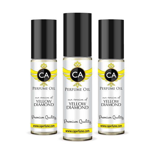 CA Perfume Impression of Yellow Diamond For Women Replica Fragrance Body Oil Dupes Alcohol-Free Essential Aromatherapy Sample Travel Size Concentrated Long Lasting Attar Roll-On 0.3 Fl Oz-X3 CA Perfume Impression of Yellow Diamond For Women Replica Fragrance Body Oil Dupes Alcohol-Free Essential Aromatherapy Sample Travel Size Concentrated Long Lasting Attar Roll-On 0.3 Fl Oz-X3