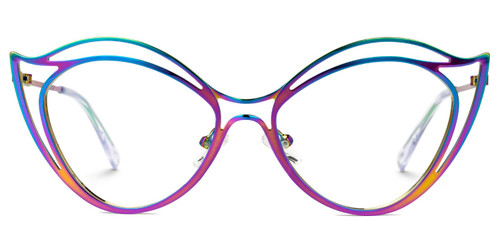 VOOGLAM Metal Eye Glasses Frames for Women, Metal Eyelasses Frames for Blue Light Bloking Lens