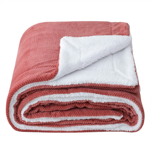 SOCHOW Waffle Sherpa Fleece Throw Blanket, Super Soft Fuzzy Warm, Lightweight Fluffy Reversible Plush Blanket for Bed Sofa Couch, 60 x 80 Inches Coral Pink SOCHOW Waffle Sherpa Fleece Throw Blanket, Super Soft Fuzzy Warm, Lightweight Fluffy Reversible Plush Blanket for Bed Sofa Couch, 60 x 80 Inches Coral Pink