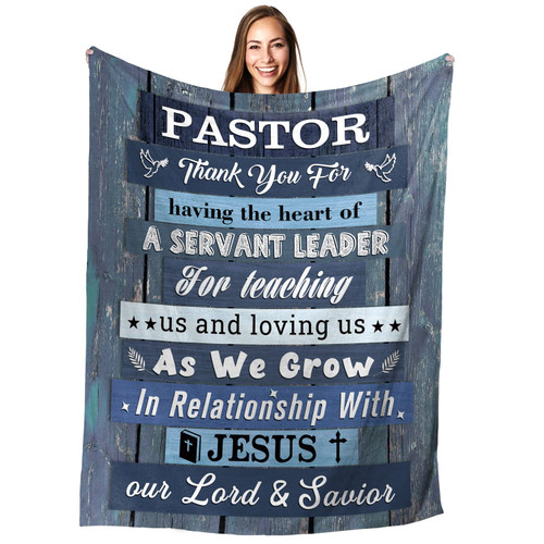 Pastor Appreciation Gifts - Pastor Blanket Gifts, Pastor Appreciation Gifts for Men, Thanksgiving Gifts for Pastor, Birthday Gifts for Pastors Women, Religious Christian Blanket Pastor Gift Ideas
