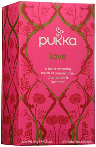 Pukka Organic Herbal Tea - Love - Rose Chamomile and Lavender - 0.8 oz - 20 Count