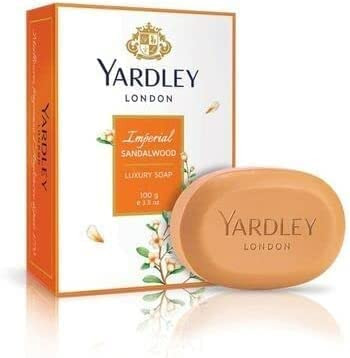 OMG Deals Yardley London Perfumed Siganature Scent of Luxury Soaps 100g (Sandalwood Soap, Pack of 3)