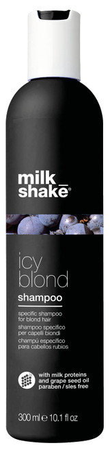 milk_shake Icy Blond Shampoo - Black Pigment Shampoo for Very Light Blond and Platinum Hair, 10.1 Fl Oz (300 ml)