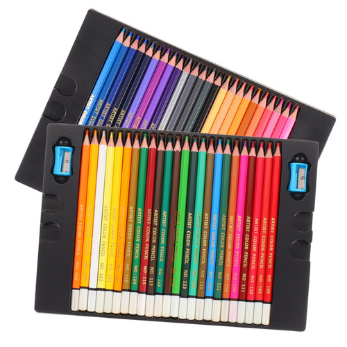 Anneome 1 Set 48 Color Lead Coloring Games Sketch Pencil Artist Drawing Pencils Colored Pencils Bulk Colored Paint Pencils Art Supplies Water-based Child Water Soluble Lead Crayons