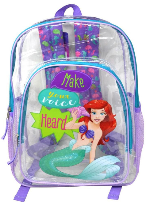Disney The Little Mermaid Transparent 16" Backpack