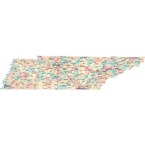 Gifts Delight Laminated 24x24 Poster: Tennessee Road Map - TN Road Map - Tennessee Highway Map Gifts Delight Laminated 24x24 Poster: Tennessee Road Map - TN Road Map - Tennessee Highway Map