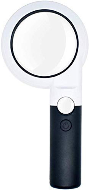 Magnifier Handheld 11 LED Lights 5X 20X Double Lens High Magnification Identification Antiques Elderly Reading Newspaper Magnifying Glass
