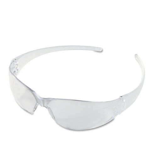 Crews CK110BX Checkmate Wraparound Safety Glasses, CLR Polycarbonate Frame, Coated Clear Lens