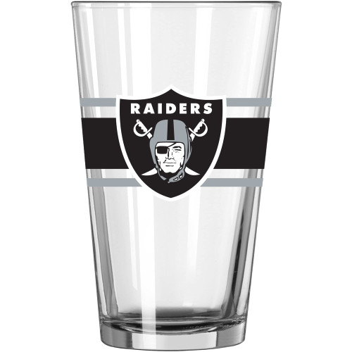 logobrands Las Vegas Raiders 16oz. Stripe Pint Glass