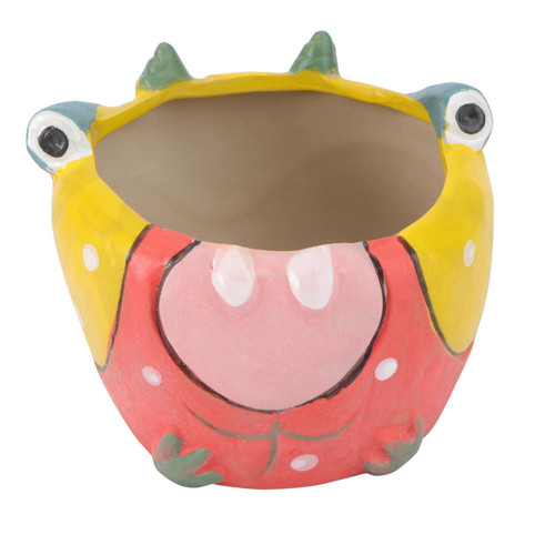 CIMAXIC 1pc Small Ceramic Flowerpot Bonsai Pot Ceramic Flowerpot Funny Succulent Planter Balcony Flower Pot