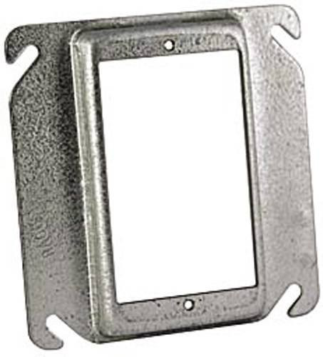 Hubbell-Raco 782 Raised 1/2-Inch Single Device Square Mud-Ring for Tile, 4-Inch