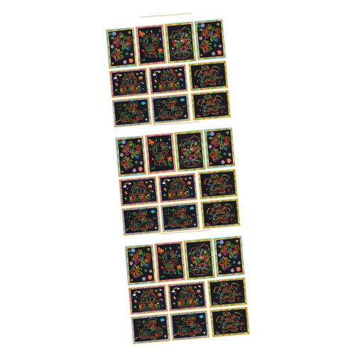 ibasenice 30 Pcs Scratch Book Scratch Programming Book Scratch Off Book Scratch Painting Art Arts and Crafts for Kids Scratch Off Painting Toy Child Graffiti Paper Coloring Page