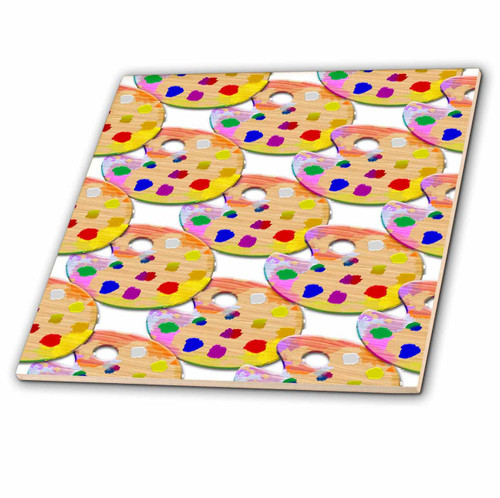 3dRose an Art Palette Pattern for Artist and creatives. - Tiles (ct_351523_2)