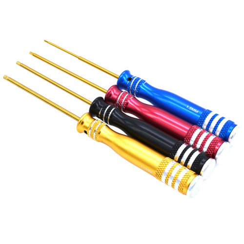 Housoutil 4pcs Hex Screw Driver Kit Household Mechanical Repair Tool Hex Screwdriver Metal Screwdriver Hexagonal