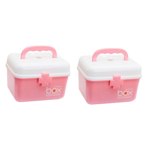 KALLORY 2pcs Box First Aid Kit for Babies Mini Medicine Case Kids First Aid Kit Infant First Aid Kit Infant Medicine Kit Medicine Storage Organizer Baby Medicine Storage Box Pill