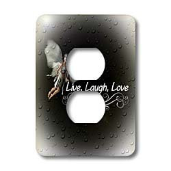 3dRose lsp_54595_6 Live Laugh Love Outlet Cover