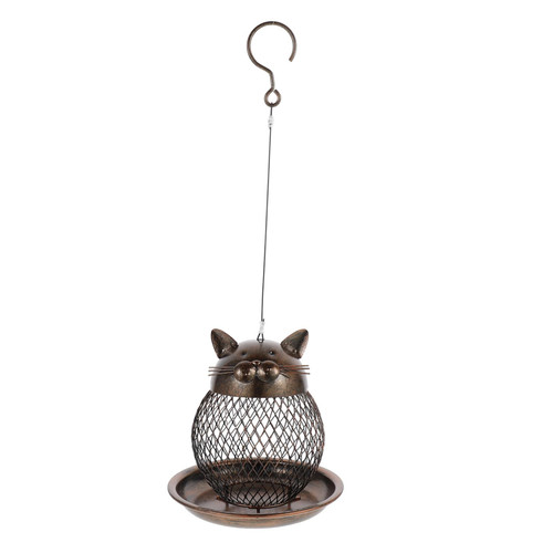 Happyyami Metal Bird Feeder Moultrie Feeder Birdfeeder Bird Feeder Squirrel Decor Retro Decor Squirrel Feeder Hummingbirds Feeders for Outside Outdoor Metal Decor Kitten Wild