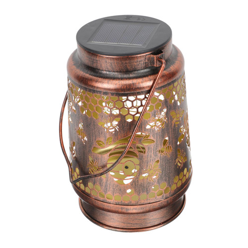 COOLHIYA Solar Decorative Lights Garden Stake Solar Garden Light Stake Lantern Iron Projection Lights Garden Art Metal Light Garden Solar Lights owl Decor Desk Ambient Light Wrought Iron