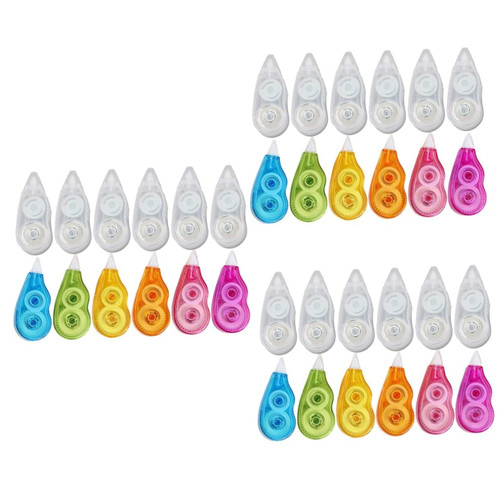 Ciieeo 36 Pcs Correction Tape Each Tape Easy to Use Applicator Correction Eraser Roller Tape White Corrective Tape Eraser White-Out Tape Student Smooth Plastic Pack
