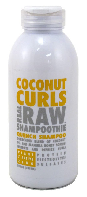 Real Raw Shampoo Coconut Curls Quench 12 Ounce (354ml) (Pack of 3)