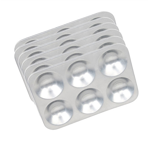 Painting Palette 6PCS Rectangle Paint Pallets, Metal Paint Mixing Palette Artist Paint Tray DIY Craft Professional Art Painting