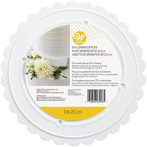 Wilton 302-8 Decorator Preferred Round Separator Plate for Cakes, 8-Inch