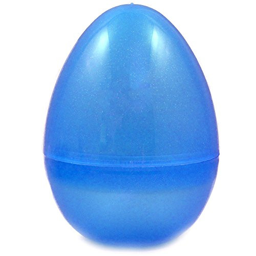 Totem World Jumbo Fillable Plastic Easter Egg Hunt Party Supply - 8-Inch Transparent Blue Glitter Color Plastic Egg Totem World Jumbo Fillable Plastic Easter Egg Hunt Party Supply - 8-Inch Transparent Blue Glitter Color Plastic Egg