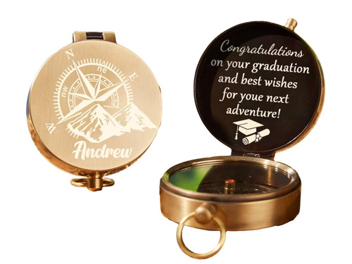 Antique Brass Compass for Hiking/Traveling/Trekking Survival Compass Handmade Personalized Engraved Navigation Compass