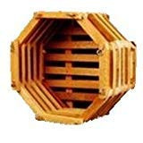 Wood Slat Vanda Orchid Basket. Cedar. 8 Inch Octagonal with 20 inch Hanger.