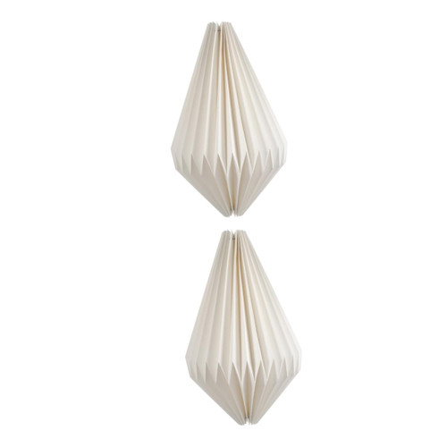 POPETPOP 2 Pcs Folding Origami Lantern Pleated Lampshade Lantern Shade Chandelier Shades Large Lamp Shade Origami Lamp Shade Ceiling Lamp Shade Light Covers White Bar Lamp Accessories Paper