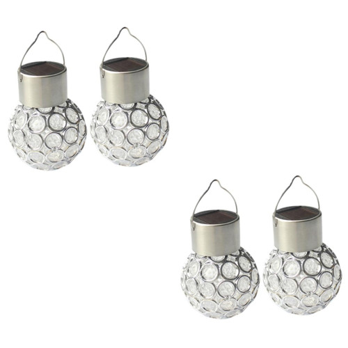 Yardwe 4 Pcs Solar Yard Lamps Solar Table Lights Led Desk Lamps Decorative Solar Lantern Garden Solar Light Solar Globe Light Solar Powered Garden Lights Led Solar Lights Pendant Outdoor