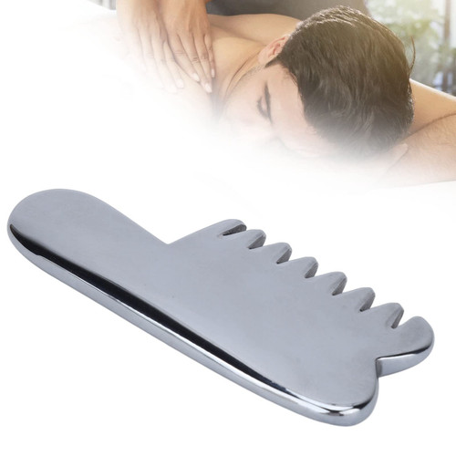Gua Sha Comb, Massage Comb Energy Stone Massage Comb Lightweight Portable Shaving V Face Beauty Comb Home Salon Scalp Scraping with Comb Gua Sha Facial Tool for Scalp