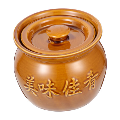 FUNOMOCYA Crock Mini Ceramic Stockpot Korean Bowl Stew Pan Oven Safe Soup Bowls Fermenting Weights Clay Pot Cooking Casserole Cooking Pot Ceramic Stewing Pot Rice Cooker Ceramics Commercial
