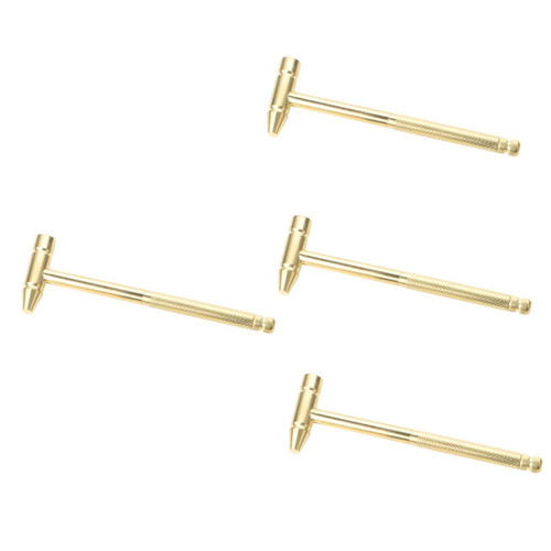Angoily 4pcs Multifunctional Small Hammer Chasing Hammer for Jewelry Making Hammer with Tools inside Small Screwdriver Tiny Screwdriver Jewellery Copper Hammer Miss Combination Clock