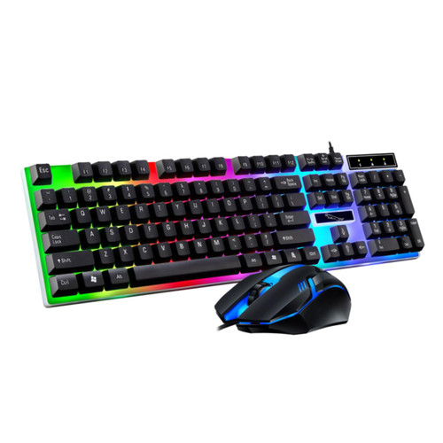 Gatuida Set Computer Wireless Mouse Computer Mouse LED Wireless Mouse Compact Ergonomic Keyboard USB Keyboard and Backlight Wired Keyboard Mouse USB Wired Mouse Computer USB Mouse Shine