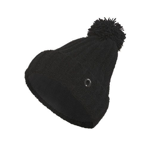 adidas Golf Women's Standard Chenille Cableknit Pom Beanie, Black