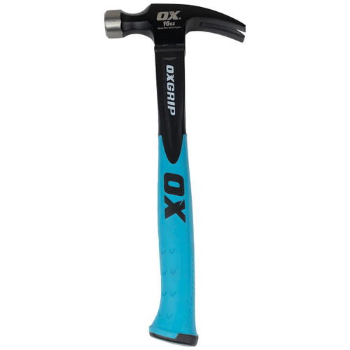 OX TOOLS T086016 Trade 16-Ounce Fiberglass Handle Straight Claw Hammer