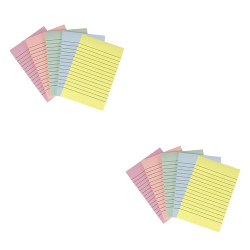 STOBOK 10 Pcs Self Stick Notes Planning Notepad Scratch Pads Small Planning Note Grocery List Notepad Note Paper Pads Pink Office Supplies Memo Pad Book Light Student Horizontal Grid