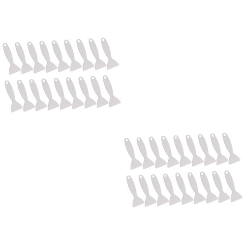 Milisten 40 Pcs Refrigerator Deicer Ice Scraper for Freezer Frost Removal Shovel Freezer Ice Scraper Kids Fridge Plastic Scraper Tool Ice Removal Scoop Ice Shovel White Child Deicing Pp
