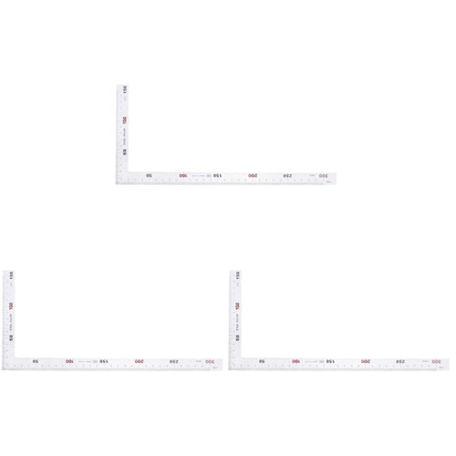 NUOBESTY 3pcs Square Frame Digital Angle Ruler Right Angle Tool Metric Ruler Craft Ruler Square Tool Carpenters Square L-Square Ruler L-Square Stainless Steel Ruler Metal Square Foot Number