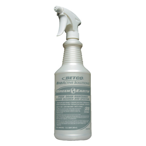 Betco Green Earth Push Spray Bottles, 32 Oz, Pearlized, Case Of 12