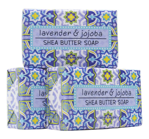 Greenwich Bay - 6.5 oz Garden Shea Butter - 3 Bar Soaps - Lavender & Jojoba Greenwich Bay - 6.5 oz Garden Shea Butter - 3 Bar Soaps - Lavender & Jojoba